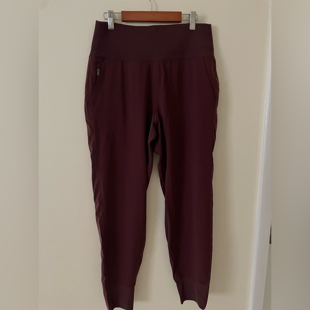 Like New Athleta Burgundy Track Pants - Picture 6 of 11